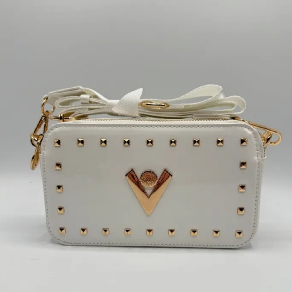White and Gold Studded Women's Bag Valentino Olandi